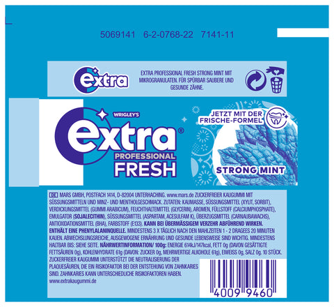 EXTRA PROFESSIONAL Fresh Strong Mint 30x10 Kaugummi Dragees 420g