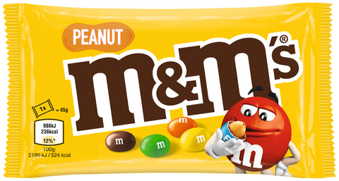 m&m's Peanut Display 24 Tütchen je 45g (1,08 Kg)