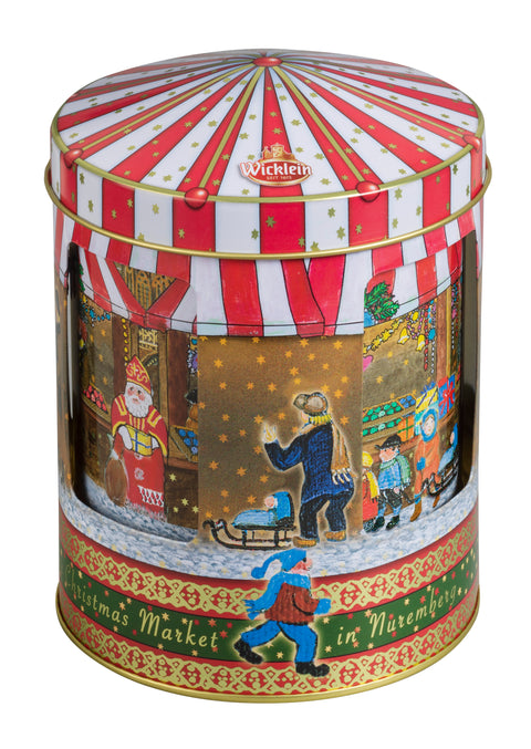 Wicklein Dekorative Spieluhr dose mit feinem Nürnberger Oblaten Lebkuchen 200g