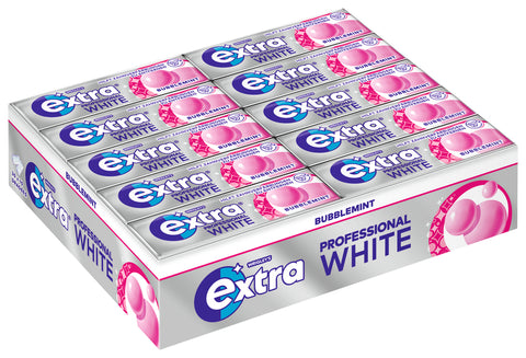 EXTRA PROFESSIONAL White Bubblemint 30x10 Kaugummi Dragees 420g