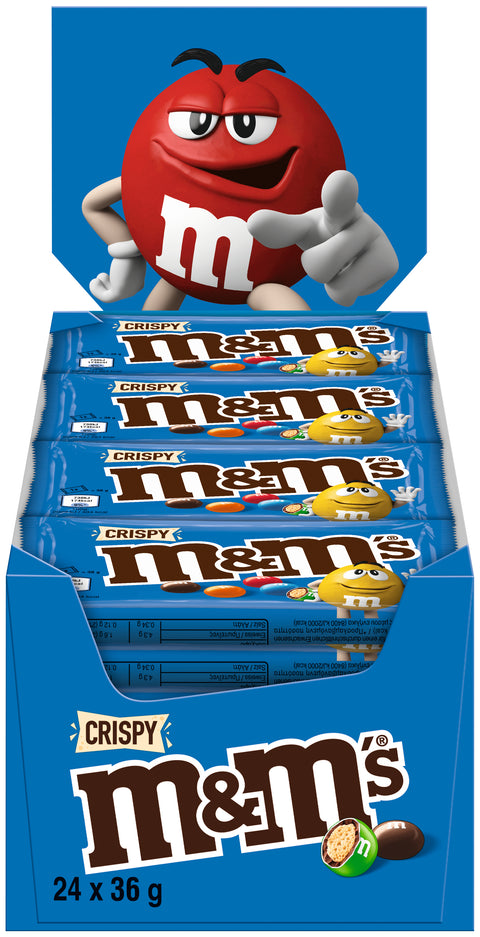 m&m's Crispy Display 24 Tütchen je 36g (864 g)