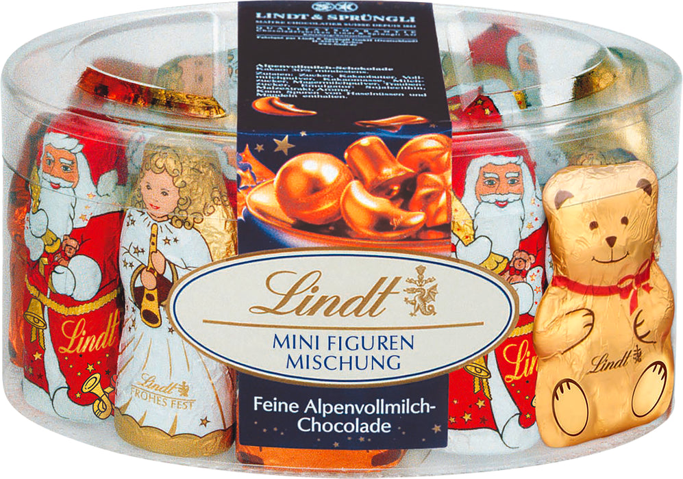 Lindt & Sprüngli Mini Figuren Mischung in Dose Weihnachten 200g