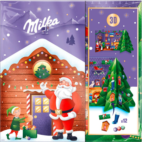 Milka Bastel 3D Adventskalender Tannenbaum 163g | 2024