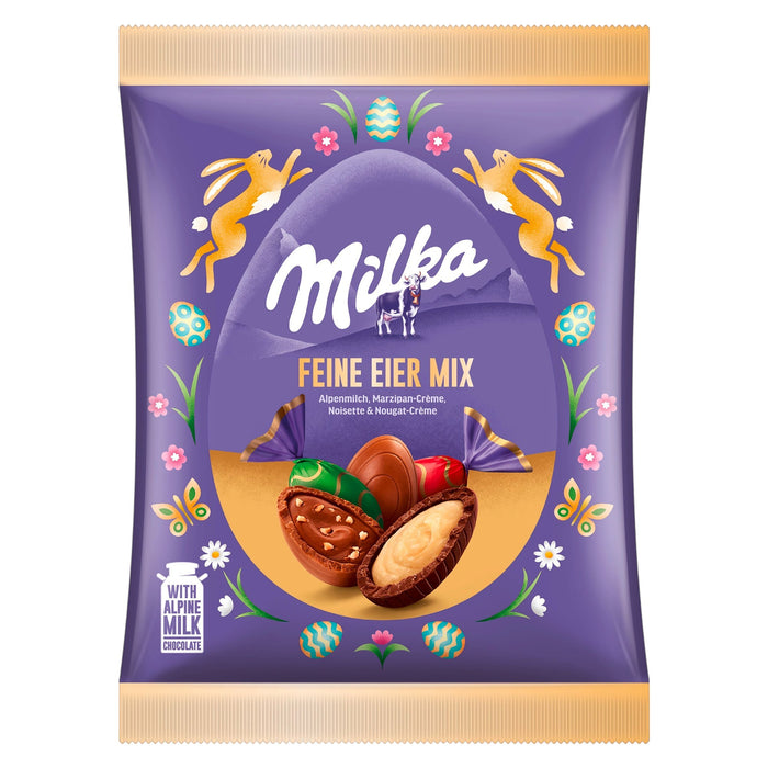 Milka Feine Eier Mix aus Alpenmilchschokolade 138g (fehlt nocho tabellet)