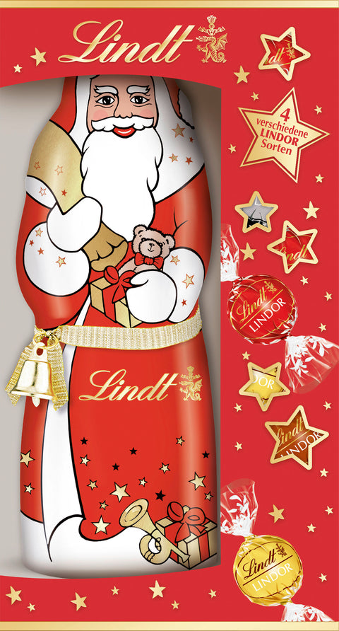 Lindt & Sprüngli Weihnachtsmann mit 6 Lindor Kugeln 197g