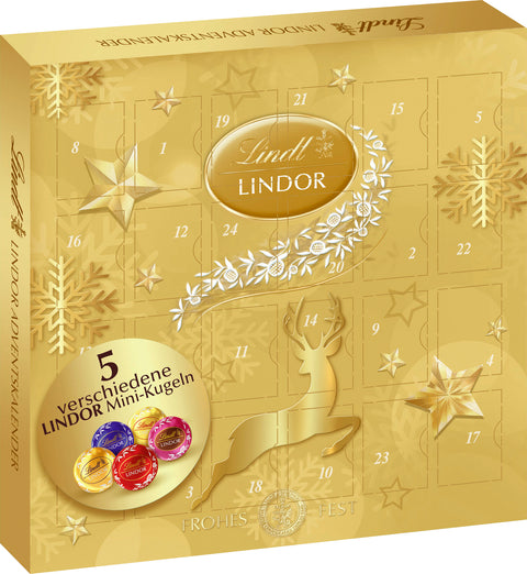 Lindt & Sprüngli Mini LINDOR Tisch Adventskalender 109g | 2024