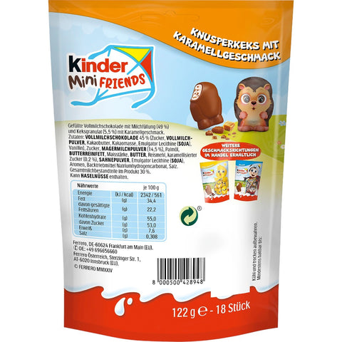 Ferrero kinder Mini Friends Knusperkeks mit Karamell 18 stk. 122g