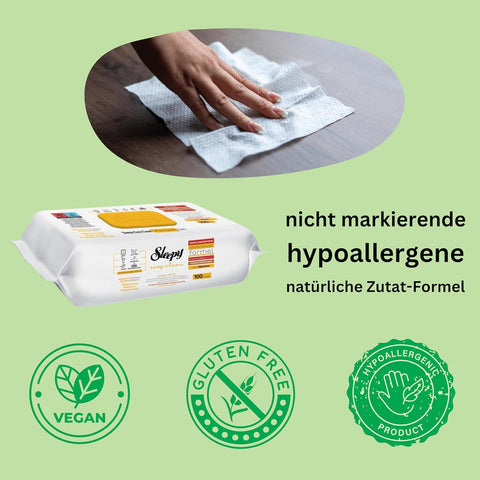 Sleepy Easy Clean Gelbe Reinigungstücher 100 Stk | mit Schmierseife & natürlicher Reinigung