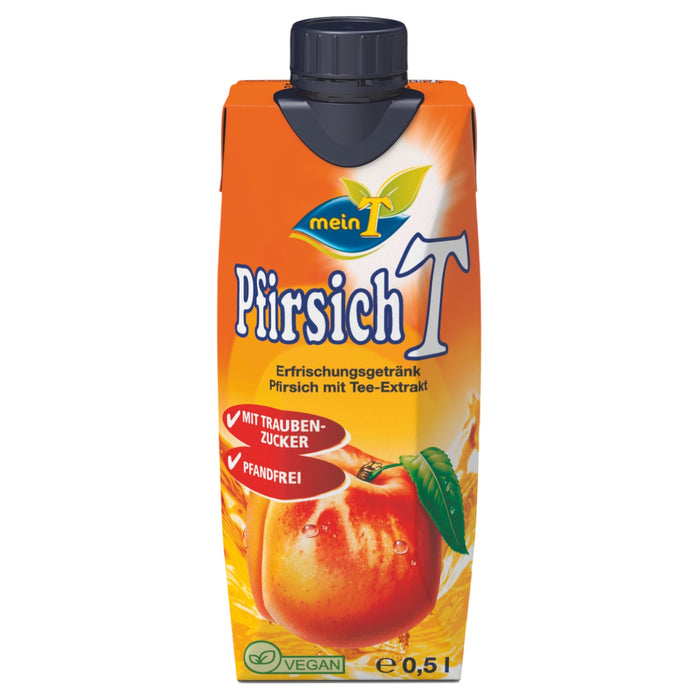 meinT Pfirsich Erfrischungsgetränk mit Pfirsich Geschmack 12 x 0,5l