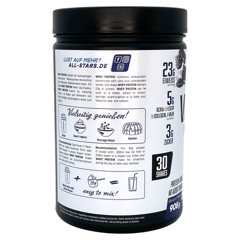 all stars Whey Protein Cookies & Cream 908g