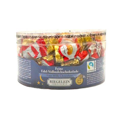 Riegelein Massiv Weihnachtsmänner aus Feine Edel-Vollmilchschokolade Fairtrade 80 x 5g (400g)