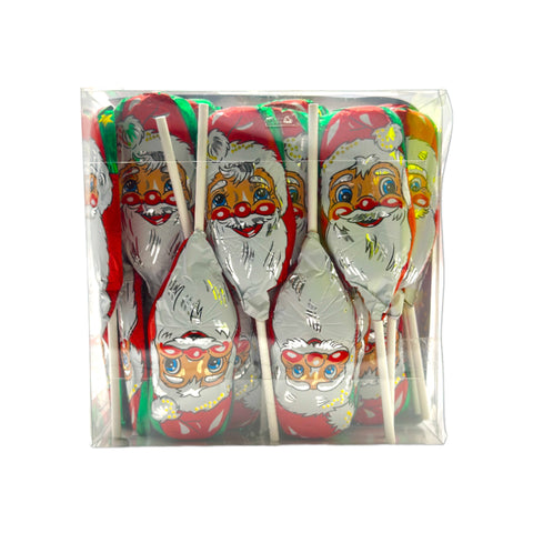 Storz Massiv Santa Weihnachtsmann-Lolly aus Edel-Vollmilchschokolade Fairtrade 50 x 15g (750g)