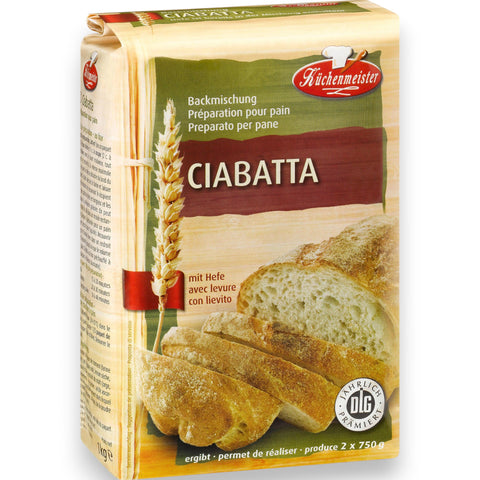 Küchenmeister Ciabatta Brot Backmischung mit Hefe 1kg