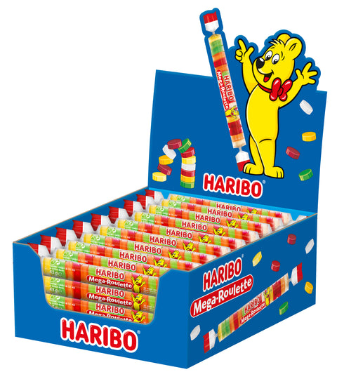 Haribo Mega-Roulette 45 g x 40 stk. Display | kunterbunte Fruchtgummi-Taler