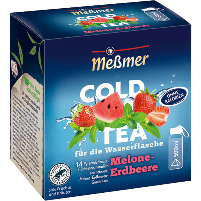 Meßmer Cold Tea Melone-Erdbeere | Ohne Kalorien | 14 x 2,75g