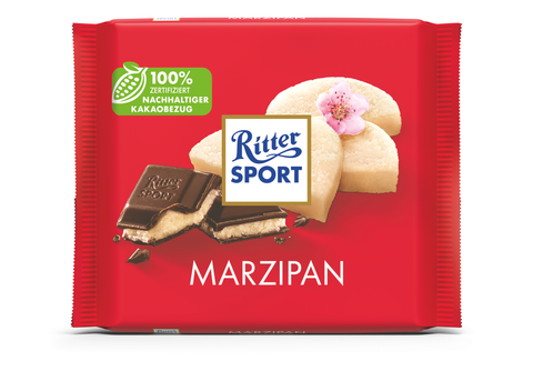 Ritter Sport Marzipan 100g | Vollmilchschokolade mit Marzipancreme