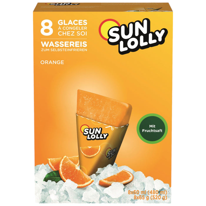 Sun Lolly Wassereis Orange mit Fruchtsaft 8 x 60ml