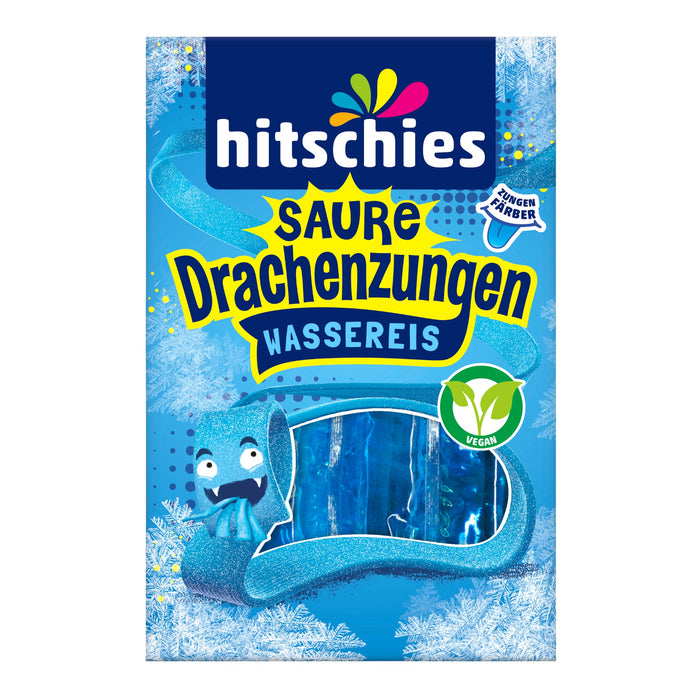 hitschies Saure Drachenzunge BLAU Wassereis | Vegan 10 x 40 ml (400ml)