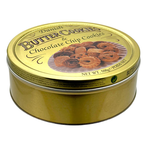 Danish Butter Cookies & Chocolate Chip Cookies Metalldose 500g