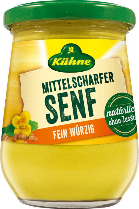 Kühne Mittelscharfer Senf fein würzig 250 ml