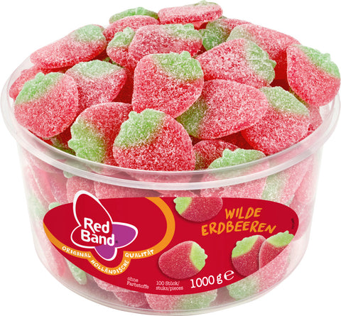 Red Band Wilde Erdbeeren Fruchtgummi | ohne Farbstoffen 100 stk. 1000g