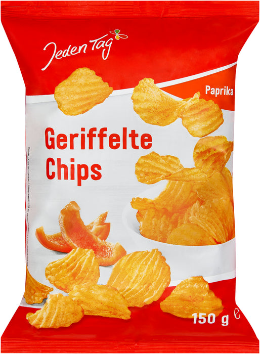 Jeden Tag Riffelchips Paprika 150g