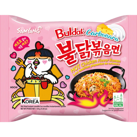 Samyang Buldak Instant Nudeln Carbonara Hot Chicken Flavour Ramen 130g