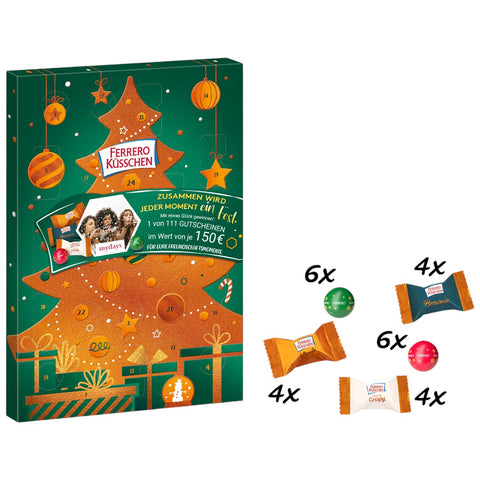 Ferrero Küsschen Adventskalender 206g | 2024