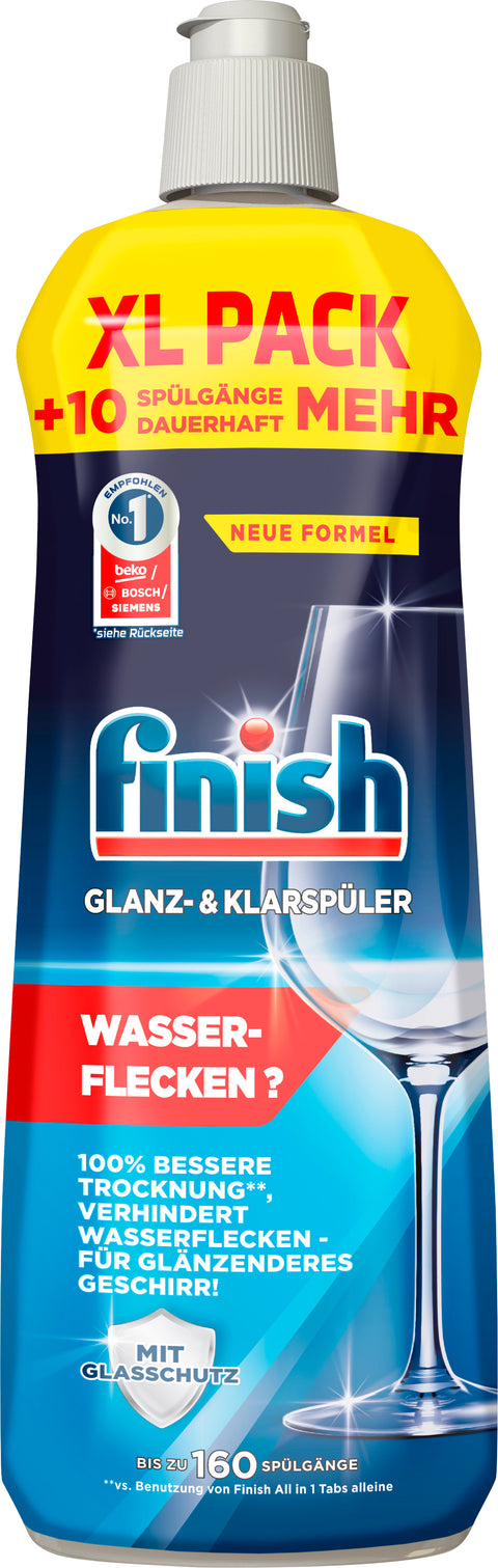 Finish Klarspüler Glanz & Klarspüler 800 ml – Klarspüler für brillanten Glanz und streifenfreies Geschirr