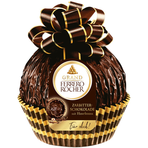 Grand Ferrero Rocher Zartbitterschokolade mit Haselnuss Hohlkörper 125g