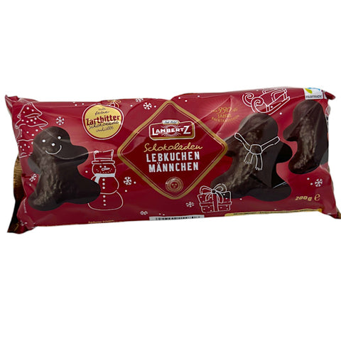 Lambertz Lebkuchenmännchen 200 g, Zartbitterschokolade, Formen wie Lebkuchenmännchen