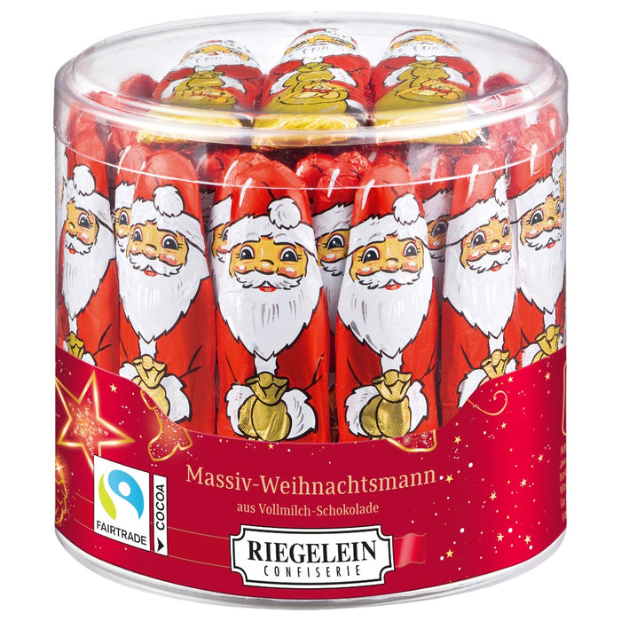 Riegelein Massiv Weihnachtsmänner aus Vollmilchschokolade Fairtrade 812,5g