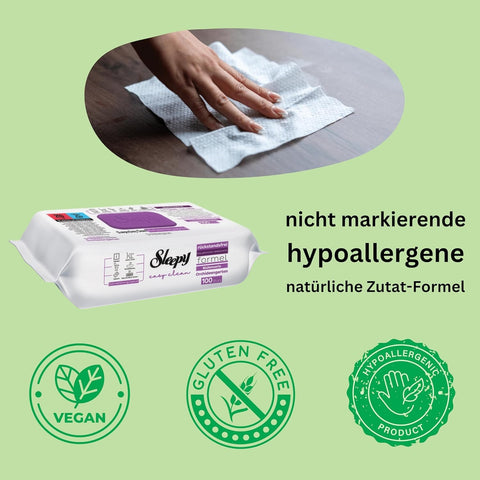 Sleepy Easy Clean Orchideengarten 100 Stück | Reinigungstücher mit Odor und Natron