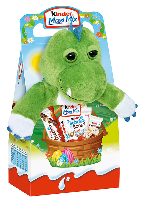 Ferrero Kinder Maxi Mix Schokoladenmischung mit Anton Höhlenstein Plüschtier 133g