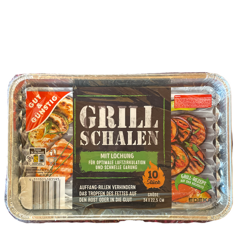 Gut & Günstig 10 stk. Grillschalen 34x22,5 cm.