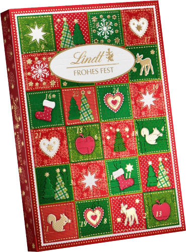 Lindt & Sprüngli Frohes Fest 115g Mini Tisch Adventskalender 2024
