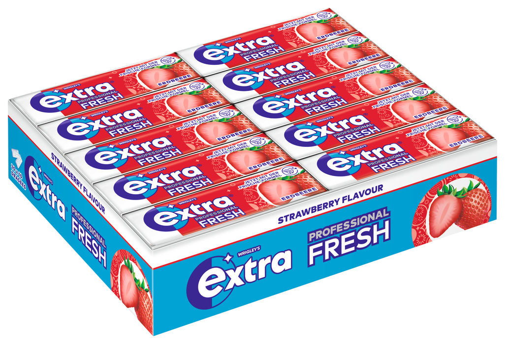 EXTRA PROFESSIONAL Fresh Erdbeere 30x10 Kaugummi Dragees 420g
