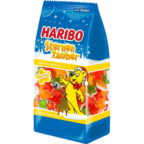 Haribo Sternen Zauber 250 g – Fruchtgummi mit Schaumzucker in Sternform