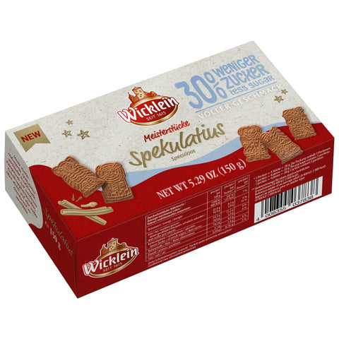Wicklein Meisterstücke Spekulatius 150 g Packung, klassische Gewürzspekulatius mit Zimt und knuspriger Struktur
