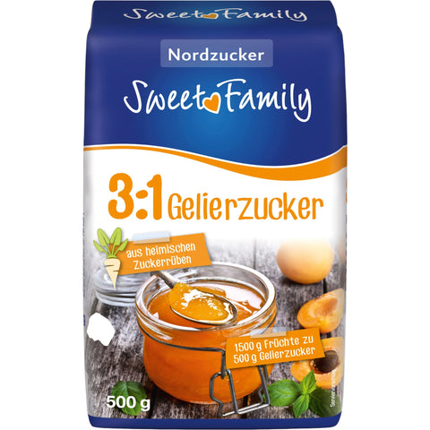 Sweet Family Gelierzucker 3:1 500 g, Gelierzucker für Marmeladen