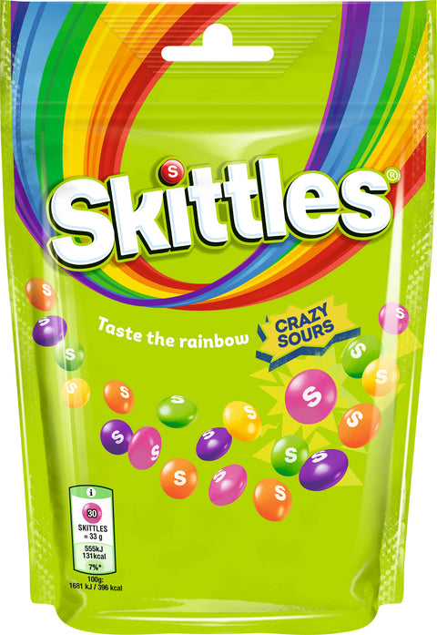Skittles Crazy Sours kaubonbons – 136 g