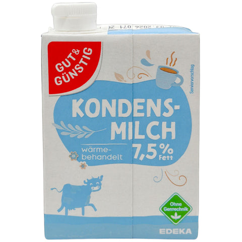 EDEKA Gut & Günstig Kondensmilch 7,5 % Fett 340g Dose – Kaffee- und Tee-Kondensmilch