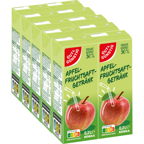 Gut & Günstig Apfel-Fruchtsaftgetränk 10x200 ml