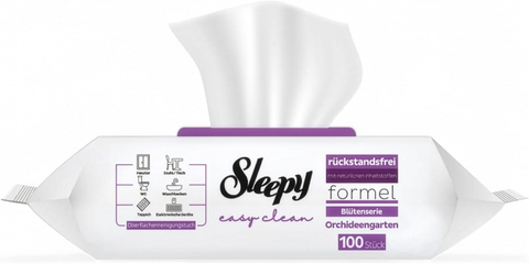 Sleepy Easy Clean Orchideengarten 100 Stück | Reinigungstücher mit Odor und Natron