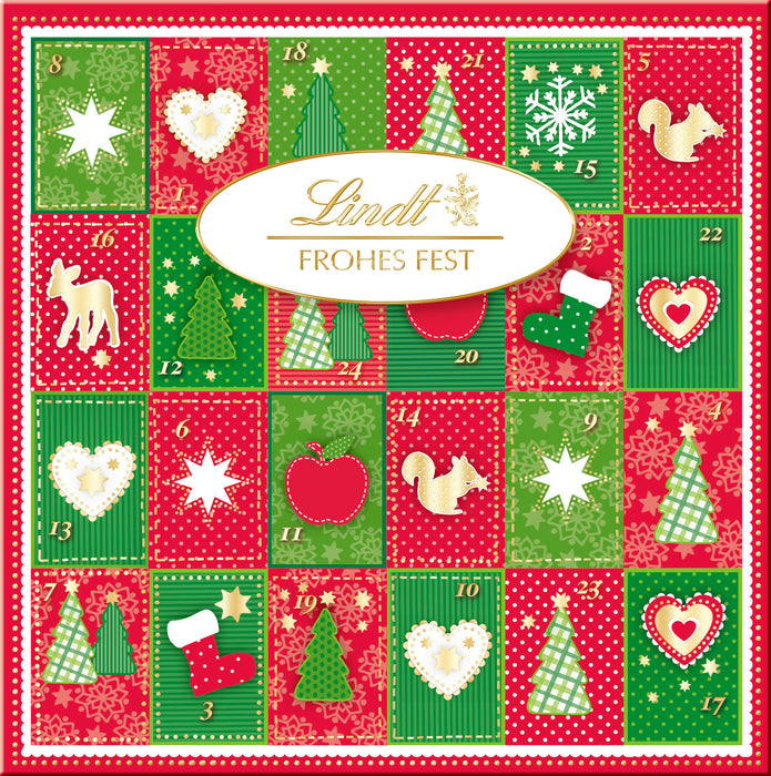 Lindt & Sprüngli Frohes Fest 115g Mini Tisch Adventskalender 2024