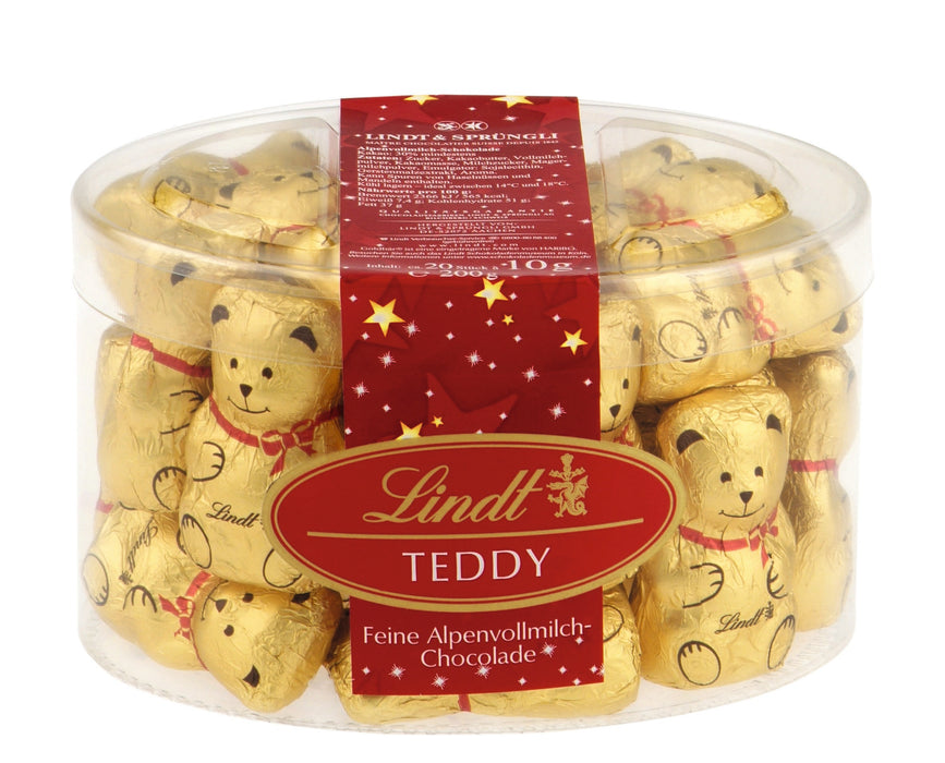 Lindt & Sprüngli Mini Figuren Teddy in Dose Weihnachten 200g