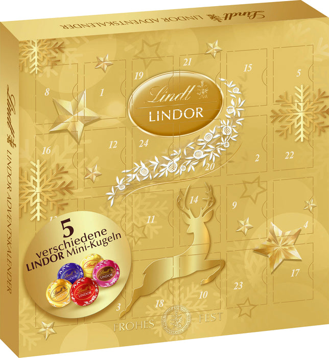 Lindt & Sprüngli Mini LINDOR Tisch Adventskalender 109g, 2023