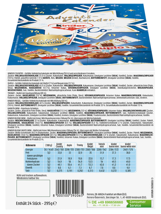 kinder & Co. Adventskalender Blau 295g