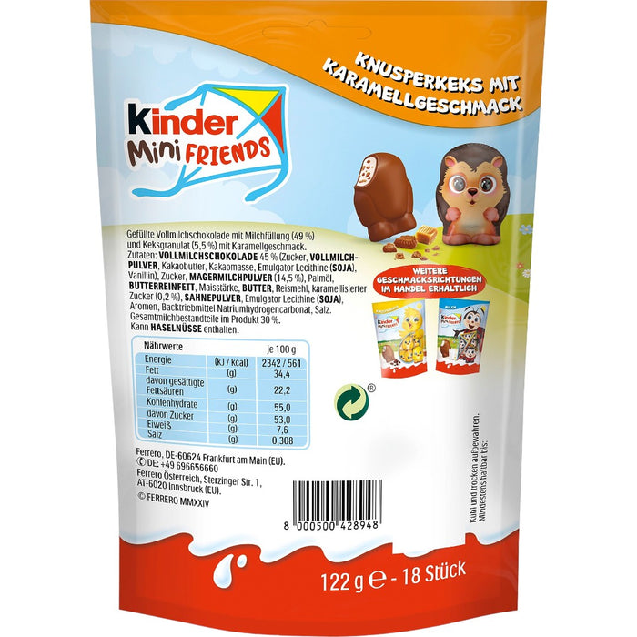 Ferrero kinder Mini Friends Knusperkeks mit Karamell 18 stk. 122g