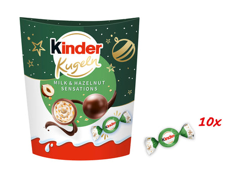 kinder Kugeln Milk & Hazelnut Sensations 90g - 10 Stück